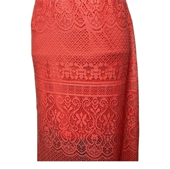 Ultra Flirt Lace Overlay Strapless Tube Dress with Belt Size Medium - Picture 5 of 6